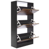 3 Drawer Shoe Cabinet Storage Cupboard Unit Shoe Rack Wooden Stand Organiser