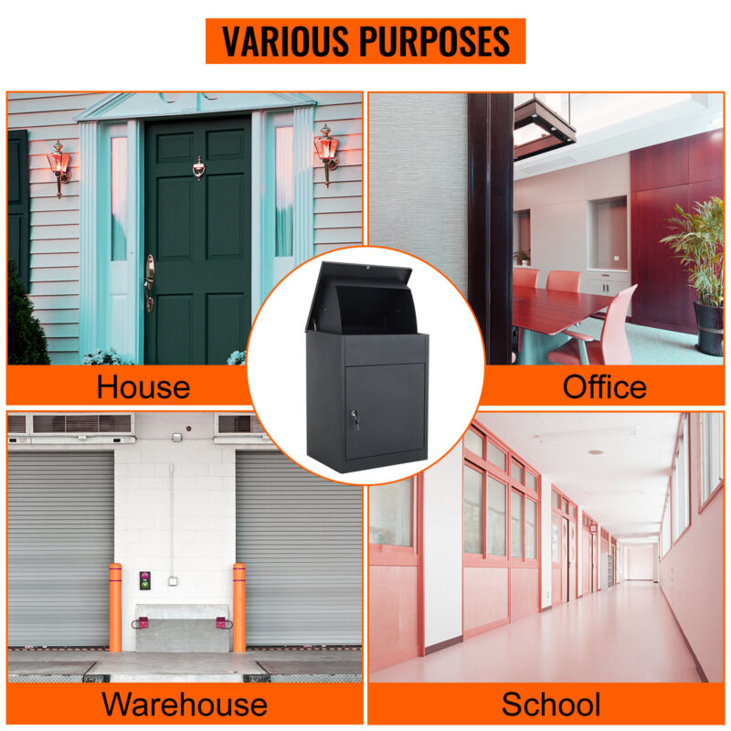 Drop Box Post Box Large Parcel Drop Box Lockable Outdoor Secure Letter Box Post Box Mail ...