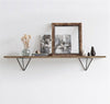 2x Durable Hairpin Industrial Wall Shelf Support Brackets Metal Prism Wall Mount