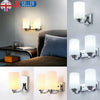 Indoor Aisle Glass Single / Double headed Wall Light Sconce Lamp LED Bulb White