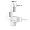 Wall Shelves 6 Cubes Floating Shelves Hanging Corner Shelving Unit Wooden White