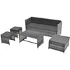 Rattan Garden Furniture 6 Seater Chairs Table Cushions Set Outdoor Patio BT