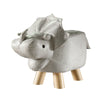 Kid's Fabric Animal Footstool Padded Cushion Rest Bedroom Pouffe Dinosaur Stool