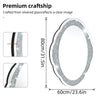 Elegant Artistic Decorative Wall Mirror Curve Silver Jewelled Diamante Mirror