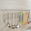 12 Hooks Stainless Steel Kitchen Wall Mounted Bathroom Utensil Hanging Rack Tool