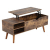 Lift Top Wooden Coffee Table With Storage Shelf Lift up Brown Desk Living Room