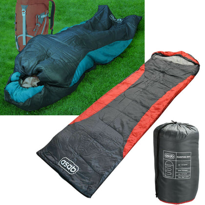 4 Season Mummy Sleeping Bag Dual Zip Camping Hiking Outdoor with Carry Bag