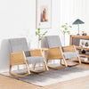 2pcs Relax Rocking Chair Lounge Chair Recliner Armchair Upholstered Chair BT
