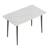 Stunning Gloss Finish Marble Dining Table Living Room Breakfast Table Party Xmas