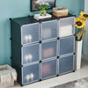 9 Cubes DIY Modular Closet Cabinet Bookcase Storage Display Unit Organizer Doors