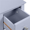 Grey Bedside Tables Set of 2PCs Slim Nightstands End Tables with Shelf & Drawer