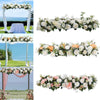 Stylish Artificial Rose Flower Row Wedding Arch Table Background Party Decor