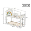 Children Wooden Bed Frame Double Bunk Beds 3ft Single Pine Wood Bed Kids White