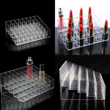 40 Clear Acrylic Case Display Lipstick Holder Make-up Brush Storage Organiser