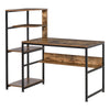 Computer Desk w/ 4 Storage Shelves Steel Frame Workstation for Home Office