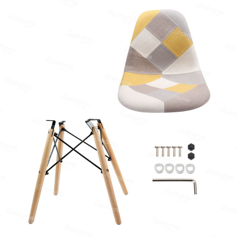 75cm White Small Square Dining Table and 4 Chairs Set Kitchen Dinner Cafe Decor