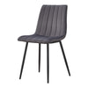 Set of 2 Velvet Dining Chairs Soft Padded Seat Metal Legs Modern Office Kitchen