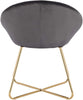 2/4/6 Dining Chairs Velvet Padded Seat Metal Legs Kitchen Armchair Home