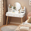 Modern Dressing Table w/ Mirror Organiser Set 3 Drawers Vanity Makeup Desk Wood