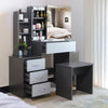 Dressing Table With Drawers Mirror Stool Set Makeup Desk Vanity Table Bedroom