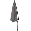 3M Garden Parasol Outdoor Hanging Sun Shade Banana Umbrella Cantilever Grey