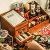 Table Makeup Cosmetic Diaplay Storage Organizer Holder Stand With Drawers Wood