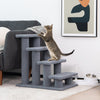 4-Step Pet Stairs for Cats and Dogs Carpeted Cat Scratching Post Pet Ramp