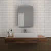 Backlit Bathroom Mirror Cabinet with LED Lights Shaver Socket Button 500×700mm