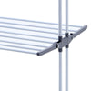 3 Tier Folding Clothes Hanging Rail Airer With Wheel Garment Drying Holder Rack