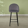 2X Bar Stools PU/ Velvet/ Fabric Breakfast Stool Chairs Kitchen Pub Grey Brown