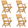 5 Piece Garden Dining Set Solid Wood Teak Q4Y8