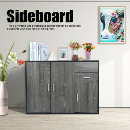 Sideboard Cabinet Cupboard Unit Storage Kitchen Furniture With Drawers & Doors