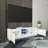 High-gloss LED TV Cabinet Modern Light Luxury Storage Cabinet TV Cabinet White