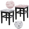 Dressing Table Stool Fabric Padded Vanity Chair Wooden Legs Bedroom Makeup Stool