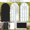 Large Arch Mirror Garden Indoor Outdoor Gothic White Wooden Frame Wall Mounted