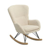 NEW Rocking Chair Upholstered Armchair Leisure Recliner Padded Seat Rocker Chair