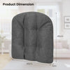 4PCS Tufted Chair Cushion Skid-Proof Overstuffed Comfortable Cushion Linen Cover