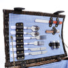 Rustic Wicker Woven Food Hamper 2/4 Person Cutlery Picnic Basket Set with Handle
