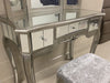 Argent Mirrored 1 Drawer Dressing Table Set. Bedroom Furniture Champagne Silver