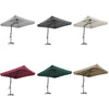 SQUARE GARDEN CANTILEVER PARASOL WITH CRANK FOR PATIO SUN SHADE HANGING UMBRELLA