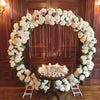 98.4inch Double Ring Circle Wedding Stand Photography Backdrop Floral Arch Frame