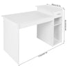 White Wooden Computer Desk Laptop PC Table Shelves Home Office Workstation