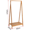 Bamboo Clothes Rail Rack Garment Hanging Display Coat Storage Shelif Stand Rack