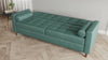 Velvet Sofa Bed 3 Seater Wooden Legs With Built in Storage Sofabed