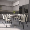 Mondeer Dining Room Sets Dining Table and 4/6 Upholstered Chairs with Metal Legs