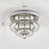 Square/Round LED Crystal Ceiling Light Pendant Flush Chandelier Lamp Cool White