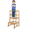 Kids Kitchen Step Stool 2-Step Toddler Standing Tower with 4-Side Safety Rail