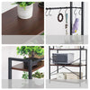 Industrial 5-Tier Kitchen Bakers Rack Microwave Stand Hooks Shelf fr Home Office
