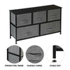 Chest of 5 Drawers Storage Wardrobe Cabinet Fabric Drawers & Metal Frame Hallway