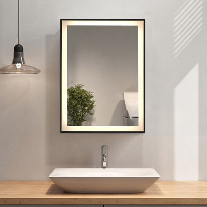 LED Bathroom Mirror Wall Mounted Cabinet Storage Cupboard Shelves Vanity Unit